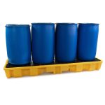 Jonesco 4 Drum Spill Pallet Bund - In Line