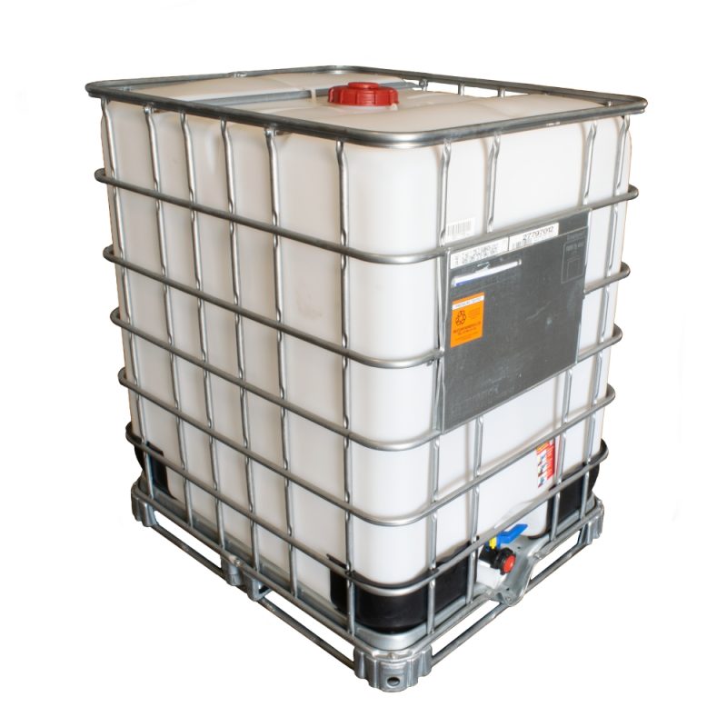 Grade 1 – Clear 1250L Reconditioned IBC – Metal/Plastic Pallet – Non-UN Approved