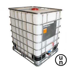Grade 1 – Clear 1250L Reconditioned IBC – Metal/Plastic Pallet – UN Approved
