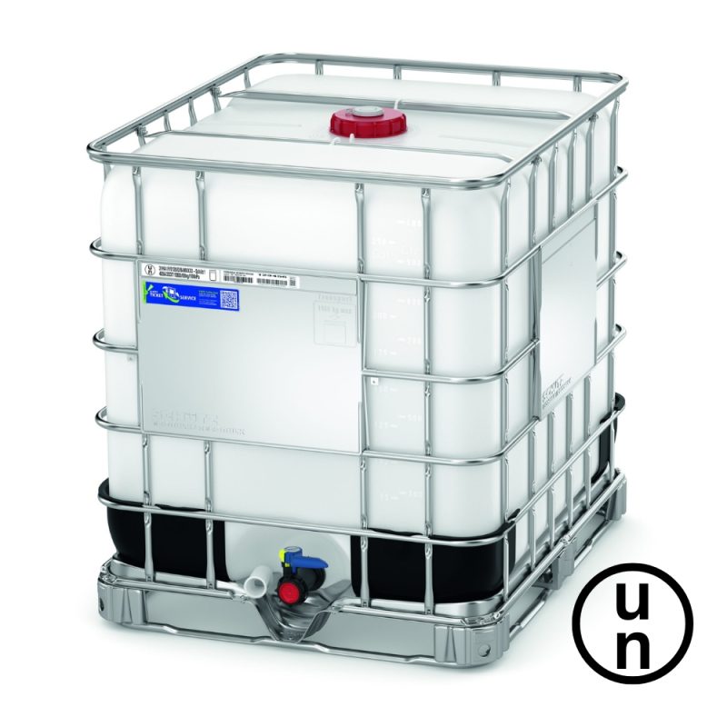 New – Schutz Clear 1000L IBC – Metal Pallet – UN Approved