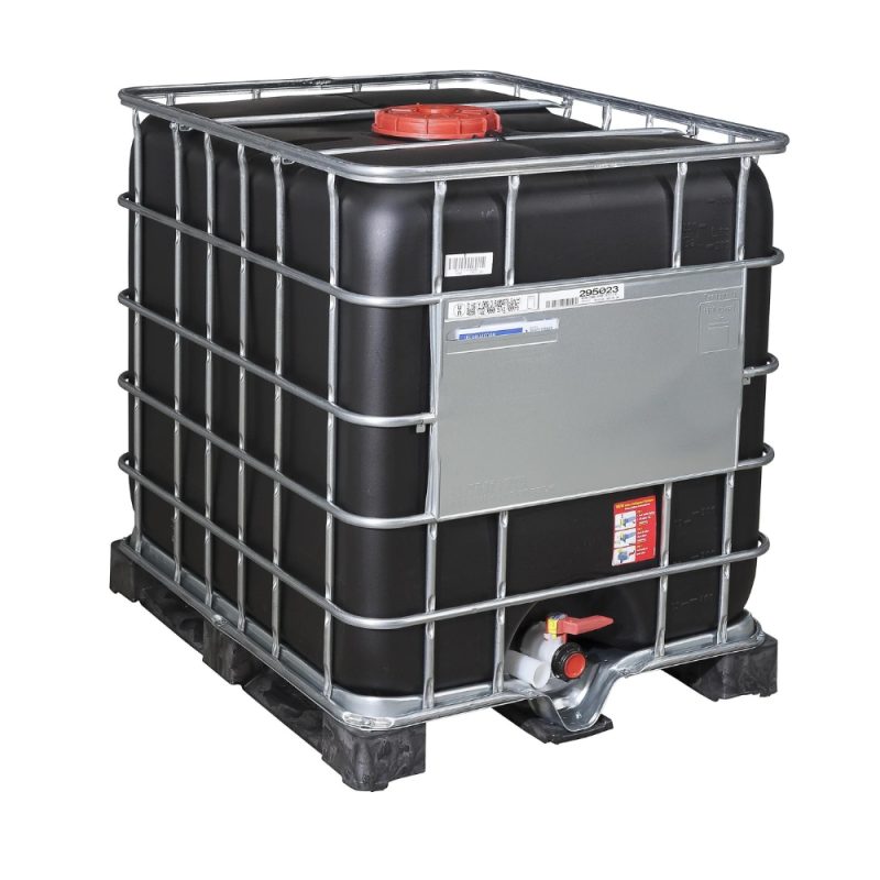 Grade 1 – Black 1000L Reconditioned IBC – Metal/Plastic Pallet – Non-UN Approved