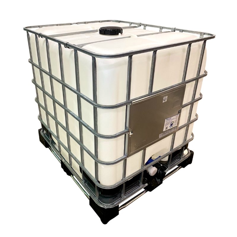 Grade 1 – Clear 1000L Reconditioned IBC – Metal/Plastic Pallet – Non-UN Approved