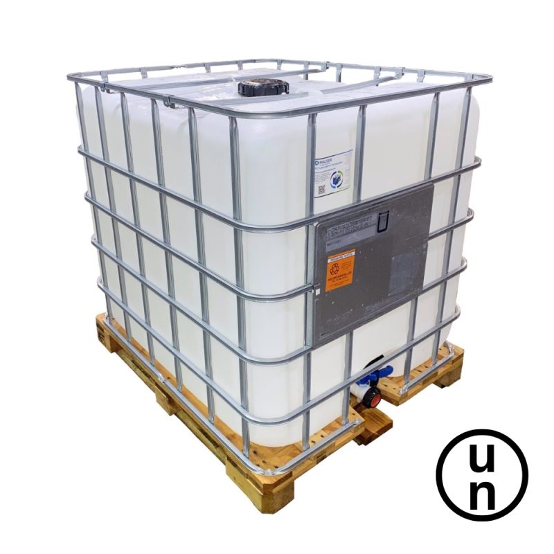 Grade 1 – Clear 1000L Reconditioned IBC – Wood Pallet – UN Approved