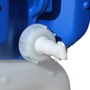 An adaptor that converts a 2 inch keg opening to be a tap