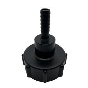 An IBC adaptor - S60x6 (2 inch) Female to (0.5 inch) Hose Tail