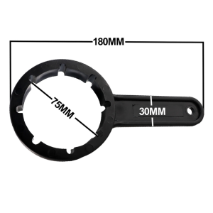 A plastic tool for opening 61mm drum bungs