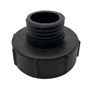 Top profile of an IBC adapter - S100x8 (3 inch) Female to S60x6 (2 inch) Male Buttress