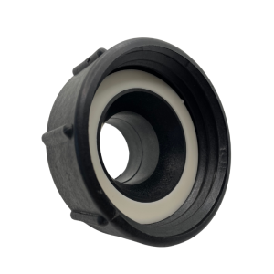 Rear profile of an IBC adapter - S100x8 (3 Inch) Female Buttress to (2 inch) Camlock Adapter