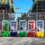 selection of Jonesco site point mobile storage units in different colours
