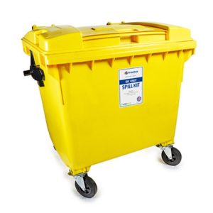 1000Ltr Oil Only Spill Kit - 4 Wheeled Bin