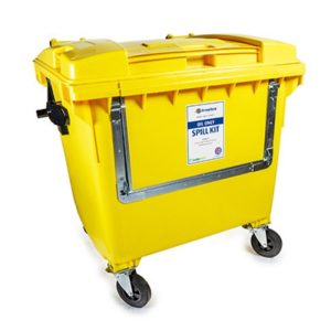 1000Ltr Oil Only Spill Kit - 4 Wheeled Bin Drop Front