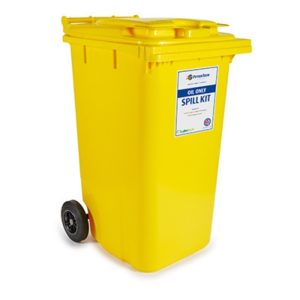 240 Ltr Oil Only Spill Kit - 2 Wheeled Bin