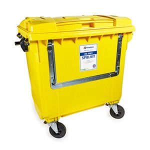600 Ltr Oil Only Spill Kit - 4 Wheeled Bin Drop Front