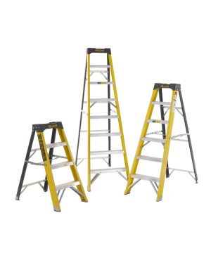 Climb-It Fibreglass Swingback Stepladders