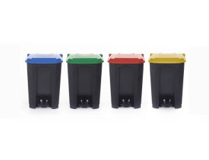 Pedal Bins with Coloured Lids