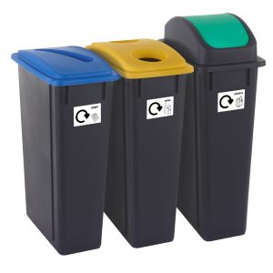 Set of 3 Plastic Recycling Bins
