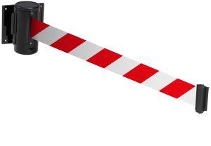 Wall Mounted Belt Barriers - Chevron belt